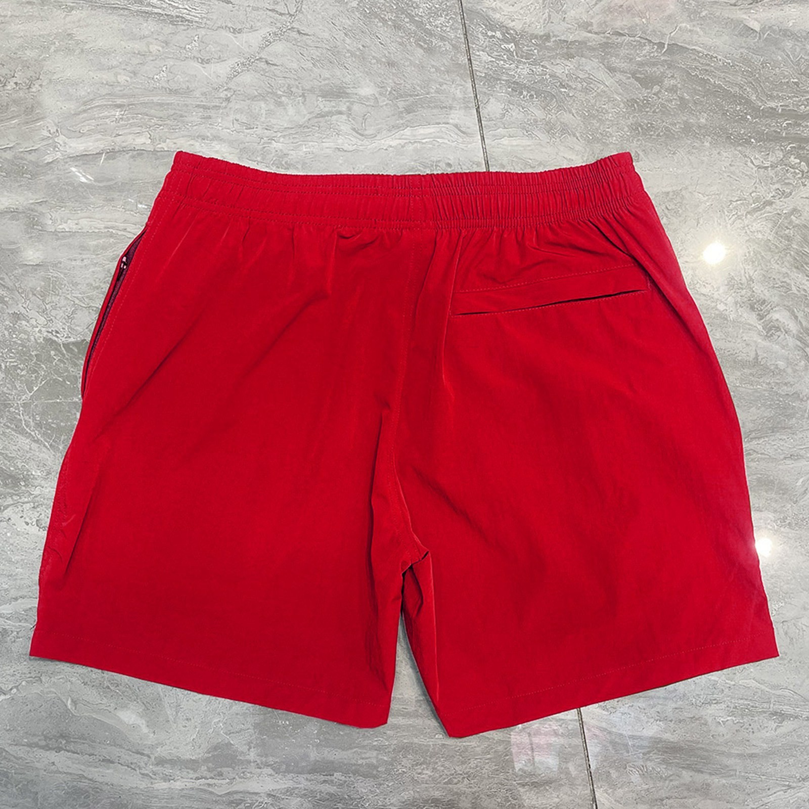 thumbnail image 5 of Pantalones de playa de nylon elástico en 4 direcciones para hombre - Pantalones cortos de baño holgados de talla grande con bolsillos - Cintura elástica transpirable para resorts costeros, 5 of 7